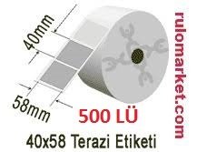 40x58 TERAZİ ETİKETİ 500 SARIM | 400 TL ÜZERİ ÜCRETSİZ KARGO