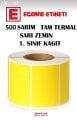 40x60 SARI ECZANE İLAÇ TARİF ETİKETİ 500 LÜ SARIM